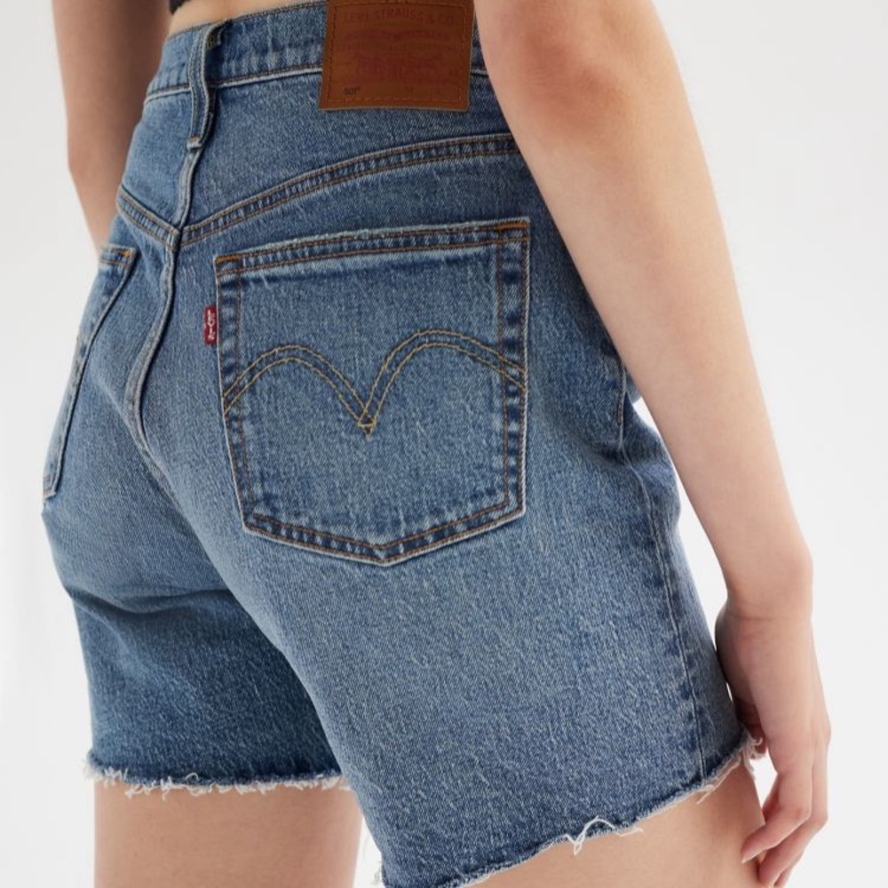 501 Mid Thigh Denim Short
